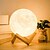 abordables Projecteurs, lampes et lasers-Lampe de lune 3d 3/16 couleurs led veilleuse impression 3d clair de lune avec support en bois &amp; contrôle tactile et lampes décoratives de chambres rechargeables usb pour les cadeaux d&#039;anniversaire