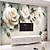 cheap Floral &amp; Plants Wallpaper-Mural Wallpaper Wall Sticker Covering Print Adhesive Required 3D Effect Blossom Flower Canvas Home Décor