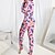 cheap Women&#039;s Onesies-Women&#039;s Breathable Gift Pajamas Jumpsuits Home Daily Bed Print Cartoon Animal Polyester Fashion Winter V Wire Long Sleeve Long Pant Zipper