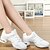 Χαμηλού Κόστους Sneakers Χορού-Γυναικεία Παπούτσια Χορού Αίθουσα χορού Παπούτσια σάλσα Πρακτική Εκπαίδευση Παπούτσια Χορού Αθλητικά Επίπεδο Τακούνι Μαύρο Λευκό Κόκκινο Δαντέλα μέχρι πάνω / EU39