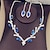 cheap Jewelry Sets-Hoop Earrings 1 set Rhinestone 1 Necklace Earrings Women&#039;s Stylish Luxury Elegant Cute Lovely Chandelier Floral irregular Jewelry Set For Wedding Engagement Work
