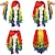 olcso Jelmezparókák-14 hüvelykes szivárványos paróka rövid göndör paróka frufruval szintetikus parókák női lányok színes parókák büszke ruhák halloween paróka