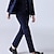 cheap Sets-4 Pieces Kids Boys Blazer Vest Shirt Pants  Formal Set Long Sleeve Dusty Blue Black Solid Color Clothing Set  Party Special Occasion Birthday Formal Gentle Suit Regular 3-13 Years