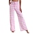 cheap Women&#039;s Sleep Tops &amp; Bottoms-Women&#039;s Pajamas Pants Pjs Grid / Plaid Fashion Comfort Sweet Party Home Christmas Cotton Long Pant Pant Summer Spring Light Pink Black