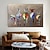 billige Abstrakte malerier-90*45 cm håndlaget oljemaleri lerret veggkunstdekorasjon fargerik sebra for hjemmeinnredning rullet rammeløst ustrukket maleri
