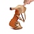 ieftine Pantofi Dans Latin-Pentru femei Încălțăminte latină Pantofi Salsa Pantofi De Dans Performanță Antrenament ChaCha Satin De Bază Profesional Simplu Brant mai moale Toc Înalt Vârf deschis Buclă Adulți Negru Roz Maro