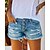 cheap Shorts-Women&#039;s Fashion Tassel Fringe Side Pockets Cut Out Shorts Hot Pants Distressed Jeans Short Pants Micro-elastic Casual Weekend Denim Plain Mid Waist Comfort Light Blue S M L XL XXL