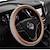 זול כיסויים להגה-כיסוי גלגל הגה אוניברסלי מעור יהלום עם אבני חן קריסטל בלינג בלינג בהתאמה למגן גלגל רכב 15 אינץ&#039;