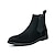 cheap Chelsea Boots-Men&#039;s Boots Chelsea Boots Suede Shoes Dress Shoes Classic Casual Daily PU Booties / Ankle Boots Loafer Black Red Spring Winter