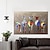 billiga Abstrakta målningar-90*45cm handgjord oljemålning canvas väggkonst dekoration färgglad zebra för heminredning rullad ramlös osträckt målning
