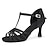 olcso Latin cipők-Női Latin cipő Tánccipők Teljesítmény Gyakorlat ChaCha Szatén Alap Professzionális minimalista stílusú Lágyabb talpbetét Lábujj nélküli Fém csat T-pánt Felnőttek Fekete Rózsaszín Barna