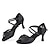זול נעליים לטיניות-בגדי ריקוד נשים נעליים לטיניות נעלי סלסה נעלי ריקוד הצגה הדרכה אימון סאטן בסיסי מקצועי פשוט מדרסים רכים יותר עקב גבוה פתוח בבוהן אבזם מבוגרים שחור ורוד חום