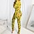 cheap Women&#039;s Onesies-Women&#039;s Breathable Gift Pajamas Jumpsuits Home Daily Bed Print Cartoon Animal Polyester Fashion Winter V Wire Long Sleeve Long Pant Zipper