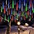 billige LED-strenglys-2 pakke meteordusj julelys utendørs 30 cm 8 rør 192 led fallende regnlys plugg inn istapper snø fossende lys for juletre ferie terrassedekorasjoner