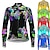 cheap Women&#039;s Cycling Clothing-21Grams Women&#039;s Cycling Jersey Long Sleeve Bike Top with 3 Rear Pockets Mountain Bike MTB Road Bike Cycling Breathable Quick Dry Moisture Wicking Reflective Strips Black Green Yellow Floral Botanical