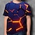 billige guttes 3d-t-skjorter-barneklær gutte t-skjorte kortermet blå 3d print optisk illusjon sommer topp 4-12 år