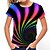 cheap Tops-Girls&#039; 3D Color Block Optical Illusion T shirt Short Sleeve 3D Print Summer Spring Sports Streetwear Basic Polyester Kids 5 years+ Outdoor Daily