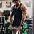cheap Running Tee &amp; Tank Tops-Men&#039;s Running Tank Top Sleeveless Tee Tshirt Athletic Athleisure Cotton Breathable Soft Sweat wicking Gym Workout Running Active Training Sportswear Normal White Black Gray Activewear Stretchy