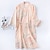 cheap Women&#039;s Sleep &amp; Lounge-Women&#039;s 1 pc Pajamas Robes Gown Bathrobes Fashion Comfort Kimono Robes Flower Bamboo Home Wedding Party Vacation V Wire Breathable Gift Long Sleeve Lace up Print Spring Summer Pocket Gray Pink / Spa
