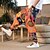 preiswerte Freizeithosen-Herren Haremshosen Jogginghose Trainingshose Hose Hosen Sommerhosen Ausgebeult Elastische Taille Drop Schritt Schmetterling Abstrakt Blume Atmungsaktiv Weich In voller Länge Casual Täglich Baumwolle