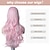 ieftine Peruci Sintetice Trendy-peruci roz 22&#039;&#039; perucă sintetică lungă și ondulată perucă din mijloc pastel, perucă roz deschis perucă cosplay pentru petrecere zilnică pentru femei fete, perucă costum colorată, aspect natural