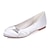 abordables Zapatos de boda-Mujer Zapatos de boda Zapatos de novia Pedrería Tacón Plano Dedo redondo Bailarina Satén Mocasín Blanco Marfil Plateado