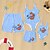voordelige Badmode-Familie-look Zwempak Gestreept Fuchsia Brief Causaal Afdrukken blauw Geel Mouwloos Vakantie Bijpassende outfits / Zomer / leuke Style