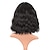 abordables Pelucas sintéticas de moda-peluca sintética ondulado bob peluca flequillo limpio longitud media rubia pelo sintético mujer rubia negro burdeos barbiecore pelucas