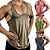 cheap Yoga Tops-Men&#039;s Yoga Top Summer Solid Color Green Grey Yoga Fitness Gym Workout Tank Top Sport Activewear Breathable Quick Dry Lightweight Stretchy