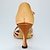 Недорогие Обувь для латиноамериканских танцев-Жен. Обувь для латины Для вечеринок Учебный Тренировочные Блестящий кристалл с блестками и драгоценными камнями На каблуках Стразы Каблук &quot;Клеш&quot; «Т»-ремешок Хаки / Сатин