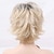 abordables perruque plus âgée-perruques blondes pour femmes perruques de cheveux synthétiques en couches blondes courtes pour femmes racines noires mélangées