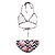 저렴한 비키니 &amp; 수영복-여성용 수영복 비키니 2 개 조각 보통 수영복 뒷면이 없는 스타일 인쇄 홀 플로럴 줄무늬 블러슁 핑크 V 와이어 수영복 새로운 휴가 섹시
