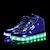 cheap Kids&#039; Sneakers-Unisex LED Shoes High Top Light Up Sneakers for Women Men Girls Boys USB Charging Halloween Street Dance Casual Daily Walking Shoes Luminous Bright White Black Blue Spring