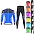 cheap Men&#039;s Clothing Sets-21Grams® Men&#039;s Long Sleeve Cycling Jersey with Tights Summer Spandex Polyester Black / Yellow Green Purple Stripes Bike Clothing Suit 3D Pad Breathable Quick Dry Moisture Wicking Back Pocket Sports