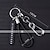 cheap Car Pendants &amp; Ornaments-Car key ring pendant anti-lost phone number card woven rope key chain men and women personality creative