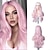 ieftine Peruci Sintetice Trendy-peruci roz 22&#039;&#039; perucă sintetică lungă și ondulată perucă din mijloc pastel, perucă roz deschis perucă cosplay pentru petrecere zilnică pentru femei fete, perucă costum colorată, aspect natural