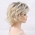 tanie starsza peruka-blond peruki dla kobiet krótkie blond warstwowe syntetyczne włosy peruki dla kobiet mieszane czarne korzenie;