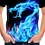 Недорогие 3d футболки мальчика-Дети Мальчики Футболка Дракон на открытом воздухе 3D печать С короткими рукавами Активный 3-12 лет Весна Синий