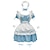billiga Lolitaklänningar-Lolita Tjänsteflicka Uniform Lolita söt stil Klänningar Dam Japanska Cosplay-kostymer Ljusrosa / Röd / Ljusblå Ensfärgat Kortärmad Kort / mini / Förkläde / Förkläde