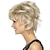 tanie starsza peruka-krótkie blond peruki omber blond pixie cut peruka dla kobiet naturalne faliste prawdziwe włosy peruka syntetyczna z grzywką