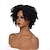 cheap Black &amp; African Wigs-Afro Curly Side Part Wig Synthetic Wig  Short Wine Red Natural Black #1B Synthetic Hair Women&#039;s Soft Party Wig Easy to Carry Black Burgundy / Daily Wear