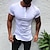 baratos Camisetas masculinas casuais-Homens Camiseta Camisa Henley Tecido Henley Casual Feriado Manga Curta Roupa Moda Leve Músculo Grande e Alto
