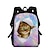 cheap Graphic Print Bags-Men&#039;s Women&#039;s Kid&#039;s Backpack School Bag Bookbag 3D Print Commuter Backpack School Daily Cat 3D Print Oxford Large Capacity Zipper Print Black Pink Purple