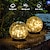 cheap Pathway Lights &amp; Lanterns-Solar Light Cracked Glass Ball LED Lights Outdoor Lighting Waterproof For Garden Festival Outdoor Indoor Decoration Solar Lawn Lights Walkway Lamp