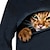 זול קפוצ&#039;ונים וחולצות תלת מימד של ילדה-ילדים בנות קפוצ&#039;ון שרוול ארוך שחור הדפסת תלת מימד חתול חיה כיס יומי בבית בָּחוּץ אופנתי סגנון רחוב מקסים יומי 3-12 שנים