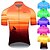 voordelige Heren shirts-Voor heren Wielrenshirt Korte mouw Fietsen Shirt Kleding Bovenlichaam met 3 achterzakken Bergracen Wegwielrennen Fietsen Ademend Sneldrogend Ultra-Violetbestendig Geel Blauw Hemelsblauw Verloop 3D