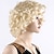 preiswerte ältere Perücke-blonde damenperücken kunstfaserperücke lockige perücke kurz blond kurze afroperücken für ältere damen atmungsaktiv