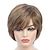 cheap Older Wigs-Pixie Cut Layered Short Brown Wigs with Bangs Straight Synthetic Wigs for White Women (Blonde Mixed Brown)