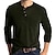 cheap Hiking Tops-Mens Casual T Shirt Slim Fit Basic Henley Shirts Fashion Athletic Short Sleeve Sport Tee Tops Autumn Winter Sweater Button Round Neck Solid Color Blouse Long-Sleeved Pocket Top Bottoming Shirt