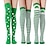 cheap Carnival Costumes-Shamrock Irish Cosplay Casual Socks / Long Stockings Masquerade St. Patrick&#039;s Day 2022 Stripes 3 Leaf Women&#039;s for Carnival Masquerade Saint Patrick&#039;s Day Party Masquerade Adults&#039;